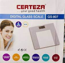 Glass Bathroom Scale Square Shape :180 Kg, Model # GS807, Certeza - Image 2
