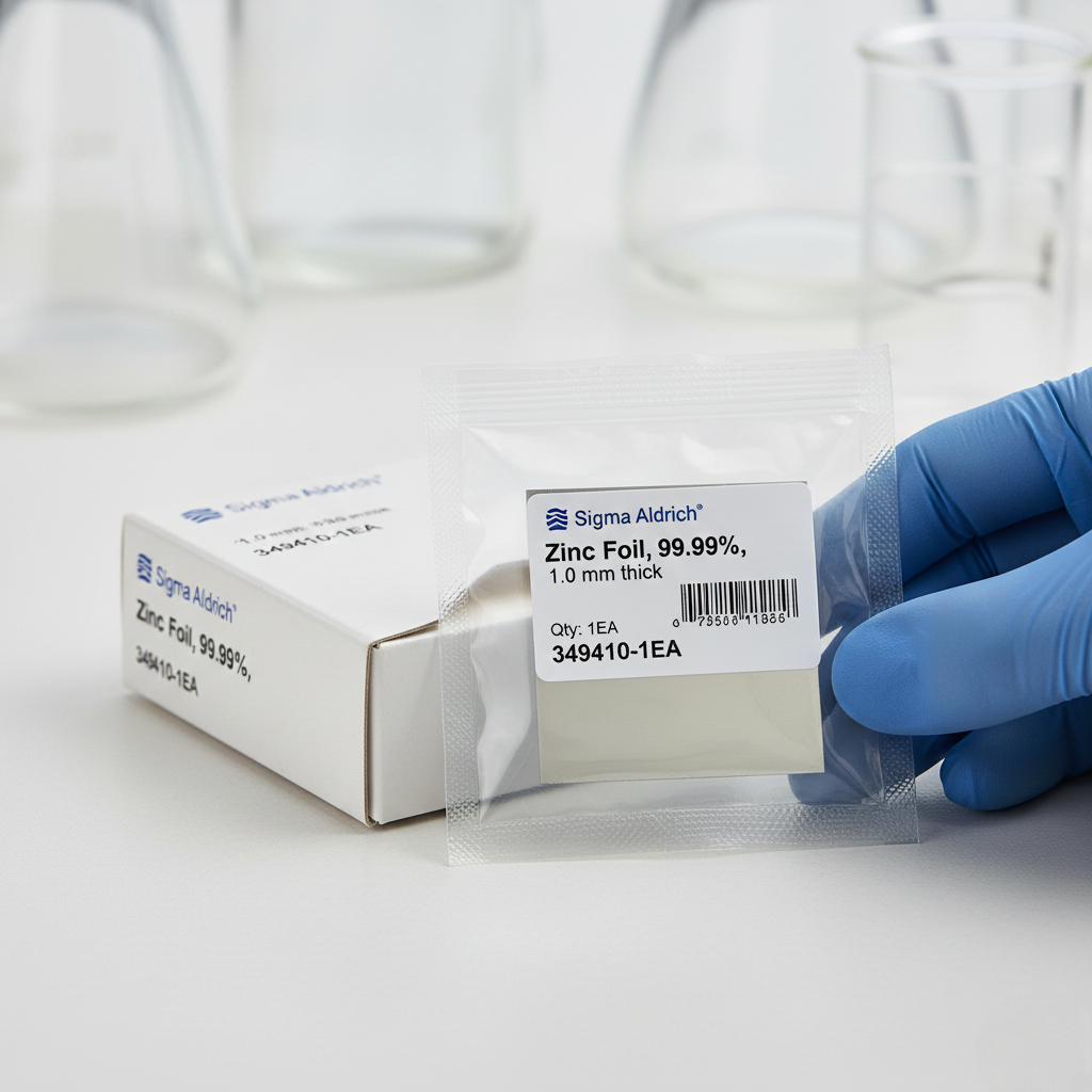 Zinc Foil, 1.0 mm Thickness, 99.99%, Cat # 349410-1EA, Sigma Aldrich - Image 2