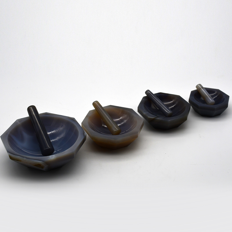 Mortar & Pestle 4", 5", 6", 8" Agate, China