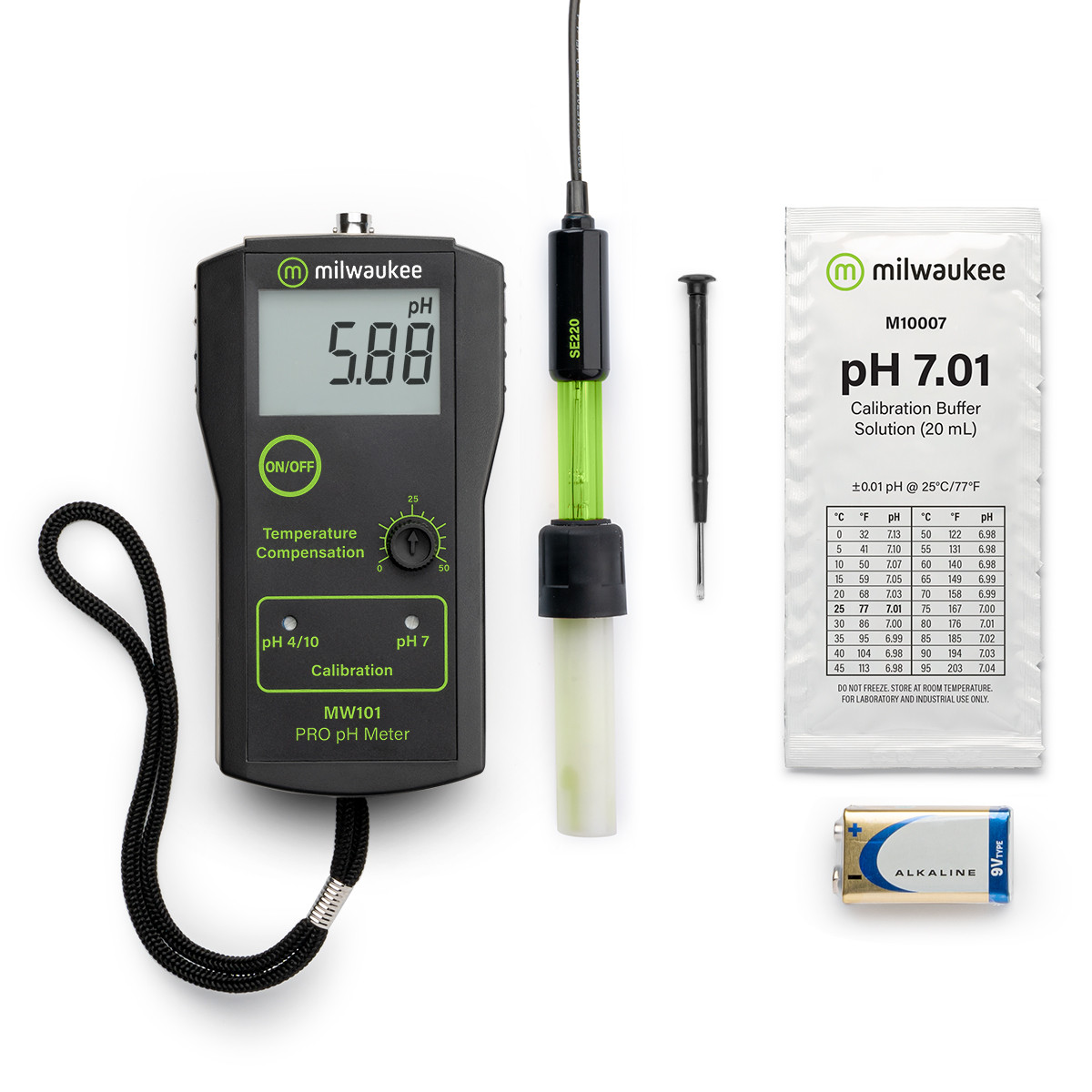 pH Meter Portable, Model # MW101, Milwaukee - Image 3