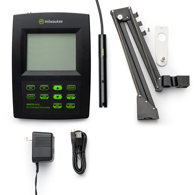 Digital Conductivity EC/TDS/NaCl/Temp Benchtop Meter, Model # MW170 Max, Milwaukee - Image 3