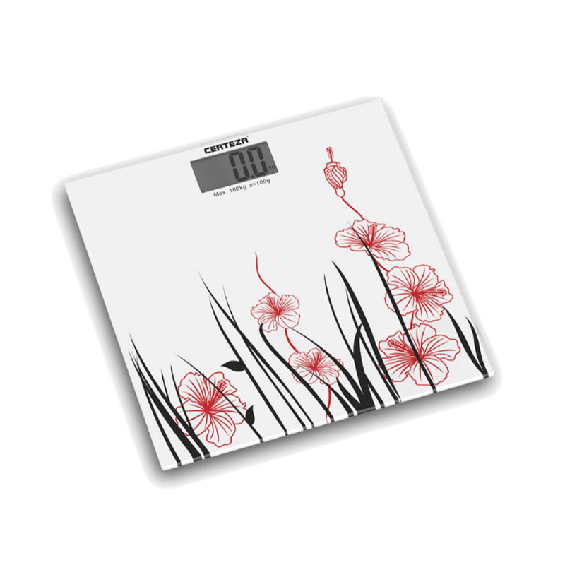 Glass Bathroom Scale with Design, 180 Kg, Model # GS808, Certeza
