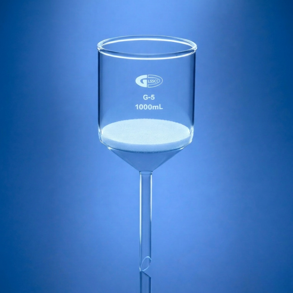 Buchner Funnel, Sintered Glass Disc, 1000 mL – Glassco (G1 - G5)