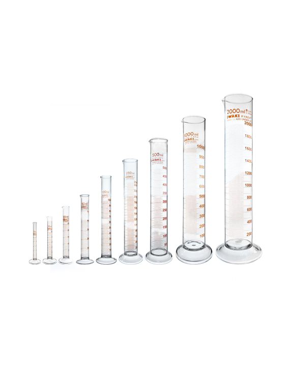 Measuring Cylinder, Borosilicate Glass, Laboratory Grade – IWAKI (5 mL to 1000 mL)