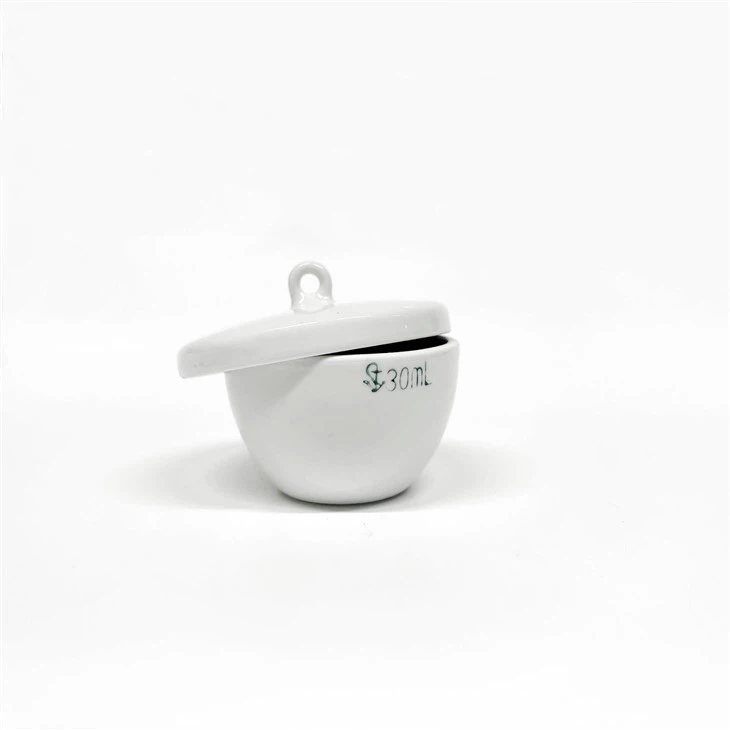Crucible with Lid, Porcelain, Laboratory Grade – China (30 cc to 100 cc) - Image 2