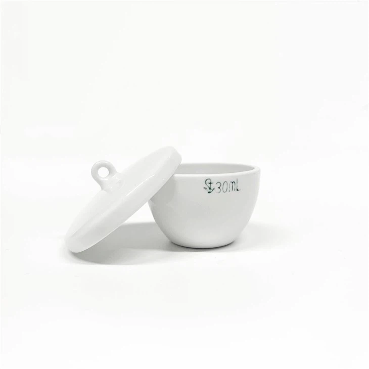 Crucible with Lid, Porcelain, Laboratory Grade – China (30 cc to 100 cc) - Image 3
