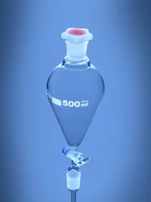 Separating Funnel, Pear Shape, Solid Glass Stopcock – Glassco