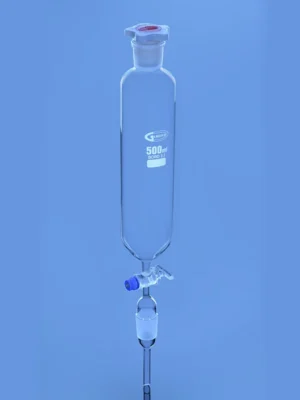 Separating Funnel, Cylindrical, Solid Glass Stopcock, DIN/ISO – Glassco
