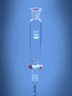 Separating Funnel, Cylindrical, PTFE Stopcock, DIN/ISO – Glassco