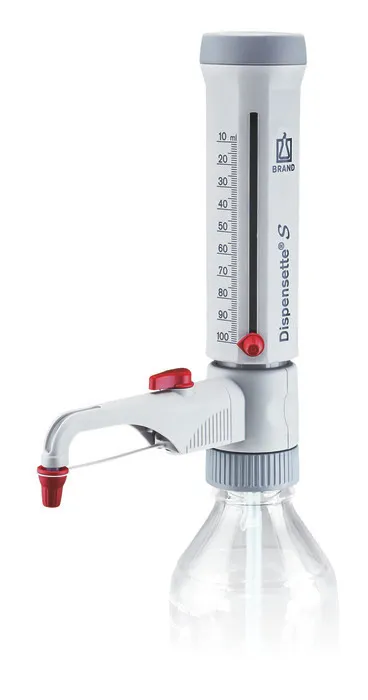 Dispensette® S Analog-Adjustable Bottle-Top Dispenser – BRAND | 0.1–100 mL, with & without Recirculation Valve - Image 3