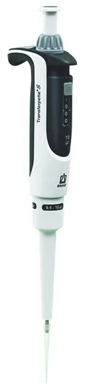Transferpette® S Single-Channel Micropipette, Adjustable Volume – BRAND | 0.1 µL – 10 mL