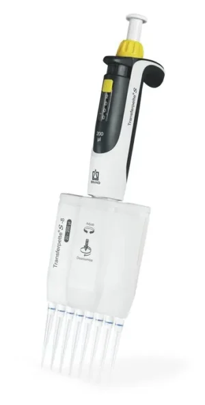 Transferpette® S Multi-Channel Micropipette, Adjustable Volume – BRAND | 8 & 12 Channel, 0.5–300 µL