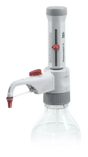 Dispensette® S Analog-Adjustable Bottle-Top Dispenser – BRAND | 0.1–100 mL, with & without Recirculation Valve
